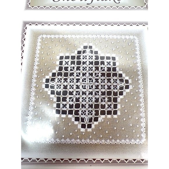 RARE Hardanger Snowflake Embroidery Chart By A Stitch In Time - Picture 1 of 3